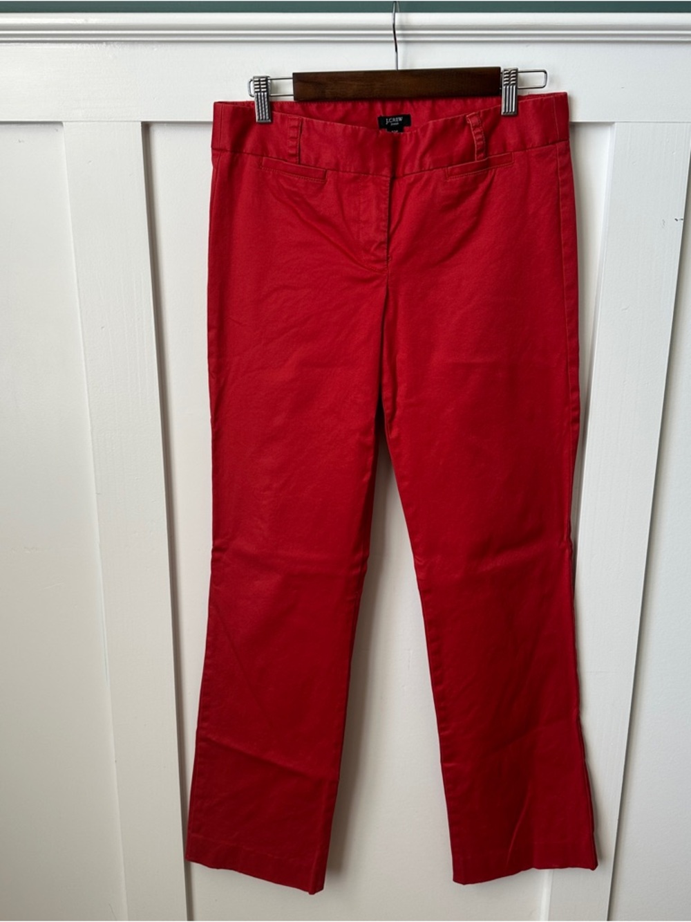 J. Crew Red Boot-Cut Pants